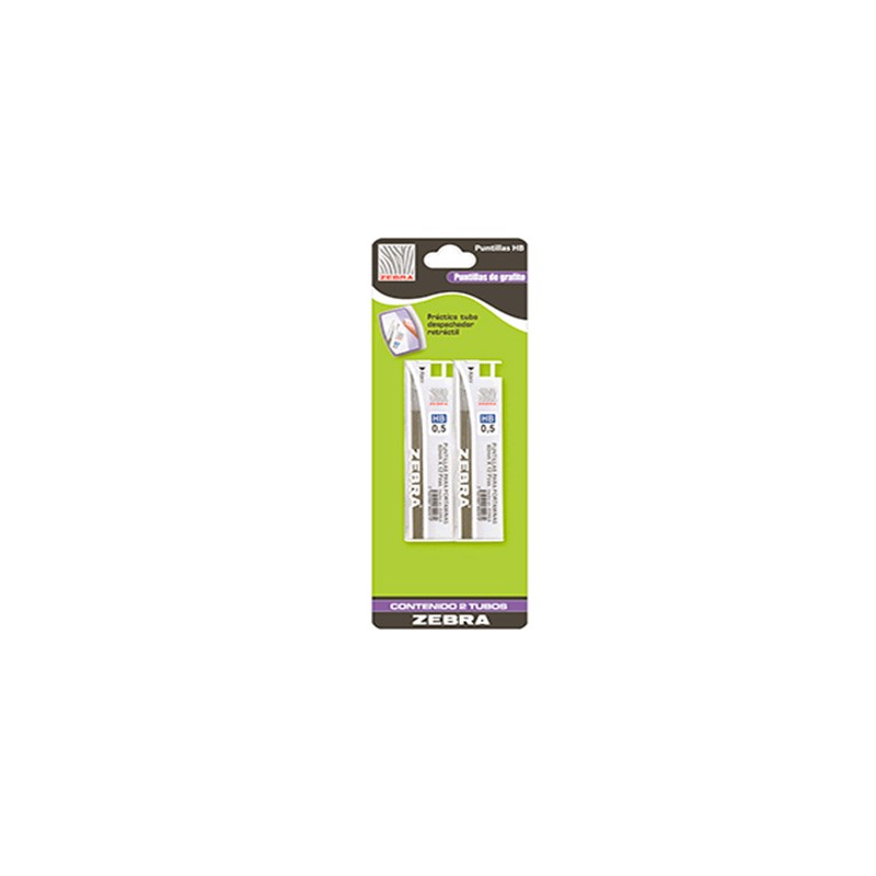 PUNTILLAS 0.5MM 2 TUBOS-ZEBRA-PUNTILLAS/MINAS