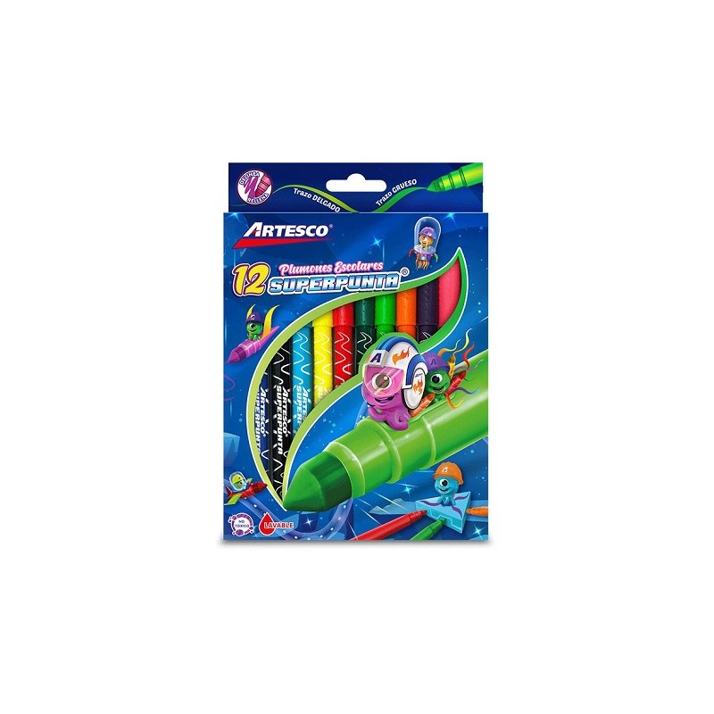 PLUMON SUPER PUNTA 12PZ-ARTESCO-PLUMIN/PLUMONES