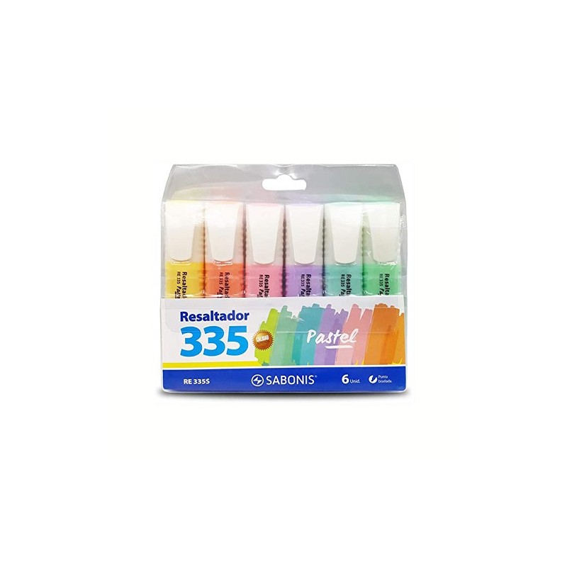 RESALTADOR PASTEL SURTIDO 6PZ-SABONIS-RESALTADOR
