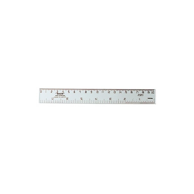 REGLA PLASTICO 20CM-BACO-REGLA