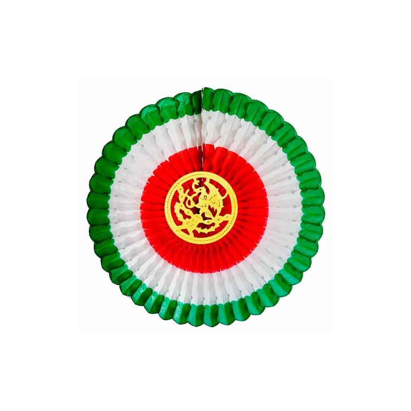 ROSETA ARTESANAL TRICOLOR GRANDE-ARTEMEX-ADORNO