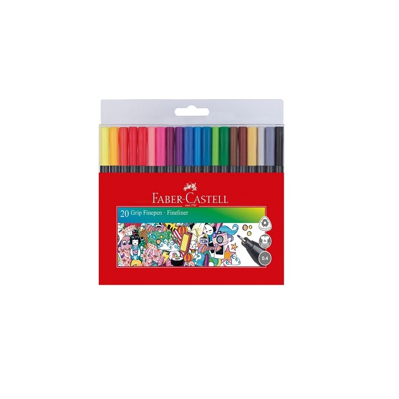 ROTULADOR GRIP FINEN 460 20PZS-FABER CASTELL-ROTULADOR