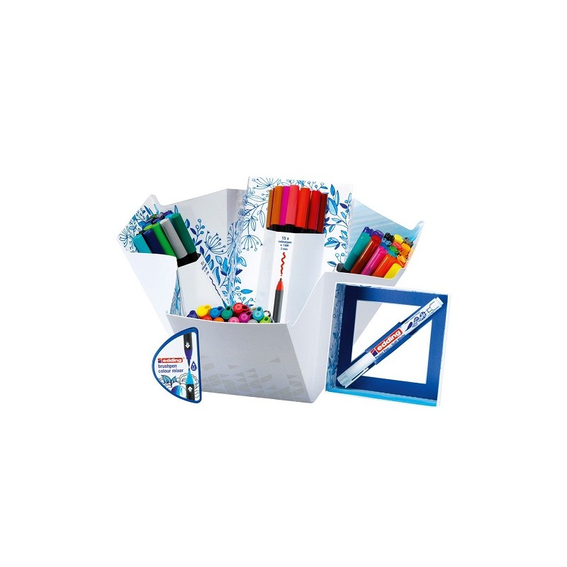 ROTULADOR HAPPY BIG BOX 69 PZS +1 MEZCLADOR-EDDING-ROTULADOR