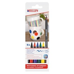 ROTULADORES P/PORCELANA FAMILY 6 COLORES-EDDING-ROTULADOR