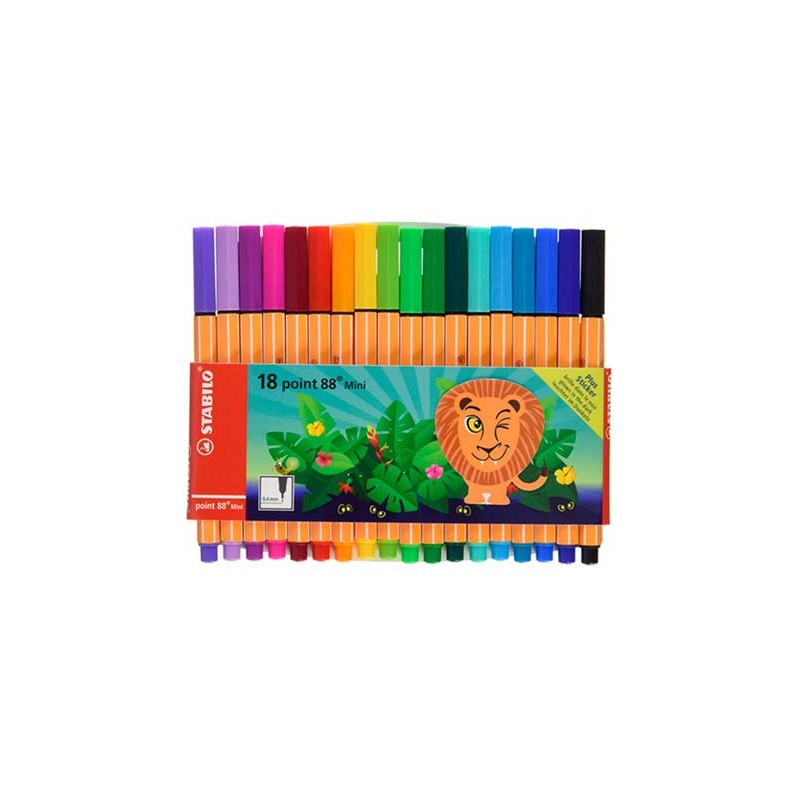 ROTULADOR POINT 88 MINI 18PZ-STABILO-PLUMIN/PLUMONES