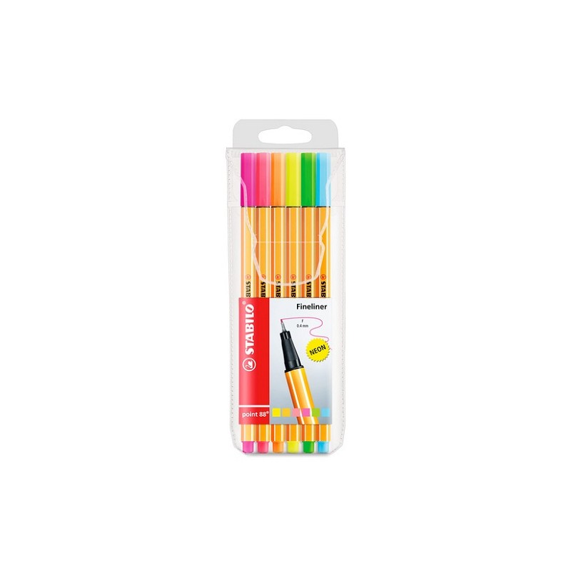 ROTULADOR POINT 88 NEON 5 PZ-STABILO-ROTULADOR