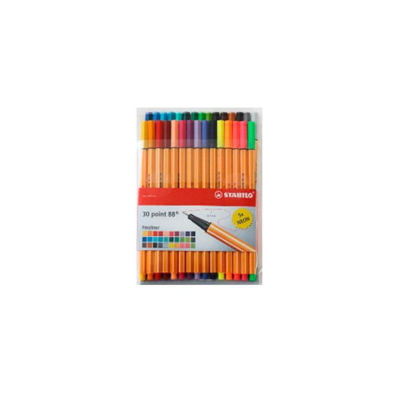 ROTULADOR POINT 88 NEON ROLLER 30 PZS-STABILO-ROTULADOR