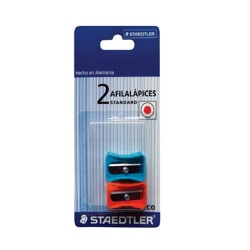 SACAPUNTAS DE PLASTICO 2PZ -STAEDTLER-SACAPUNTAS MANUAL