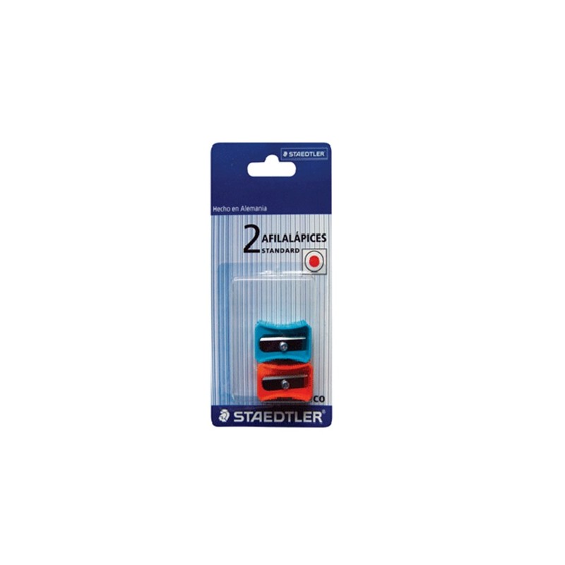SACAPUNTAS DE PLASTICO 2PZ -STAEDTLER-SACAPUNTAS MANUAL