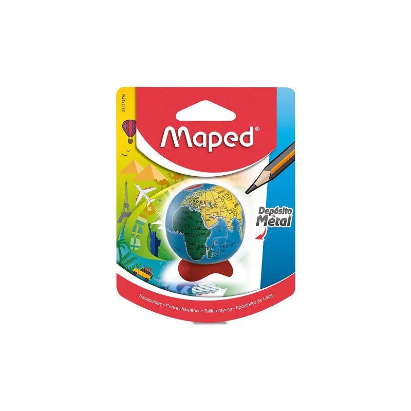 SACAPUNTAS GLOBO TERRAQUEO-MAPED-SACAPUNTAS MANUAL