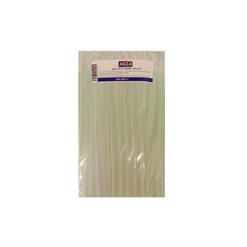 SILICON EN BARRA TRANSPARENTE GRUESO 1KG-AGZA-SILICON