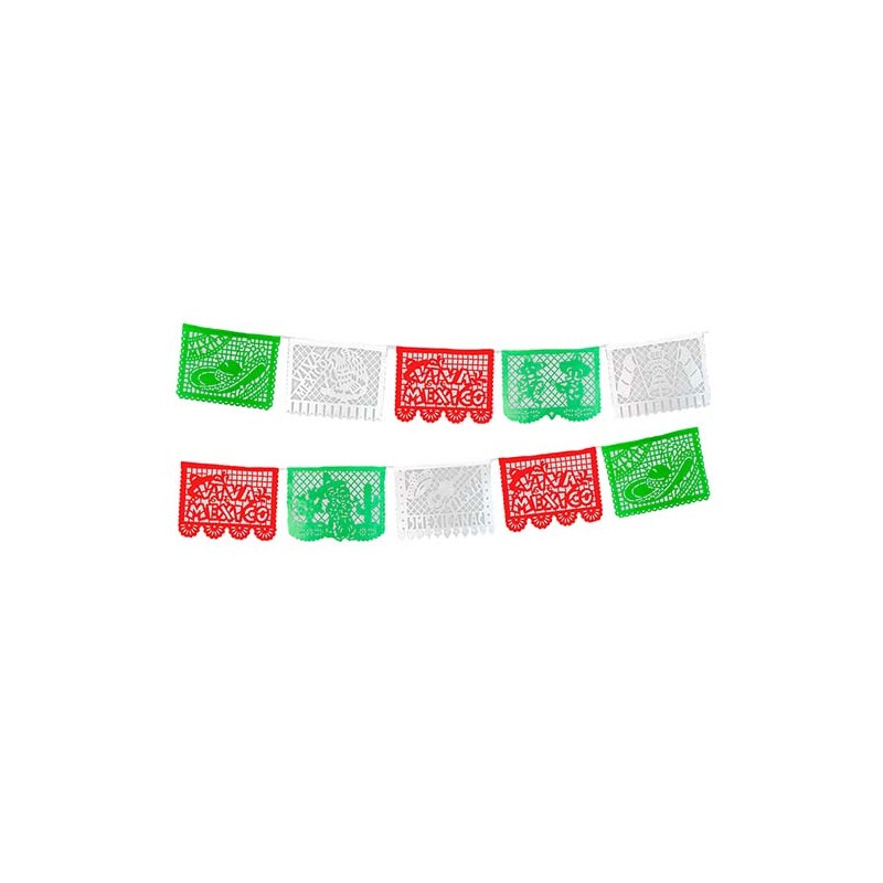 TIRA DE PAPEL PICADO 1/2 FIESTAS PATRIAS 5.5M-ARTEMEX-ADORNO