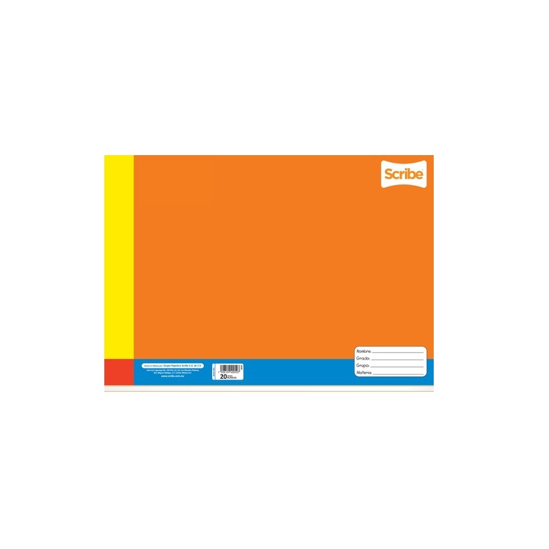 BLOCK ESCOLAR MEDIANO BLANCO 20H-SCRIBE-BLOCK O CUADERNOS