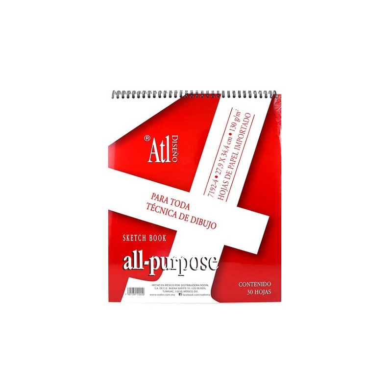 BLOCK ALL PURPOSE ATL 28X34.4CM 30H 796-RODIN-BLOCK O CUADERNOS