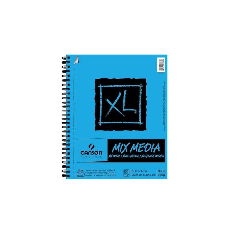 BLOCK XL MIX 160GR 22.9X30.5CM 60H-CANSON-BLOCK DE ARTE