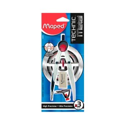 COMPAS DE PRECISION TECHNIC METAL 3PZ-MAPED-COMPAS