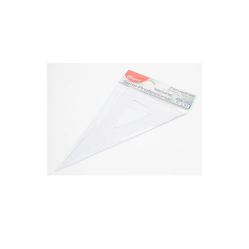 ESCUADRA SEMI PROFESIONAL SIN BISEL TECHNIC S/G° 30CM-MAPED-ESCUADRA