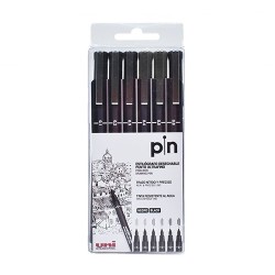 ESTILOGRAFO DESECHABLE ULTRAFINO 6PZ-UNIBALL-ESTILOGRAFO