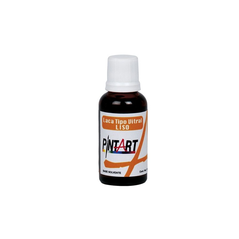 LACA PARA VITRAL LISO FRASCO 30 ML -PINTART-MEDIOS/SOLVENTES