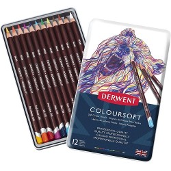 LAPIZ COLOURSOFT 12PZ #0701026-DERWENT-LAPIZ D/COLOR PROF