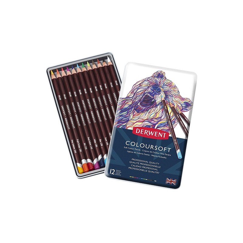 LAPIZ COLOURSOFT 12PZ #0701026-DERWENT-LAPIZ D/COLOR PROF