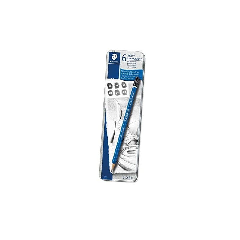 LAPIZ LUMOGRAPH 100 C/6 PZS-STAEDTLER-LAPIZ GRAFITO/DIBUJO