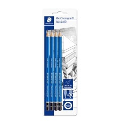 LAPIZ LUMOGRAPH PARA DIBUJO  HB  4PZ-STAEDTLER-LAPIZ GRAFITO/DIBUJO