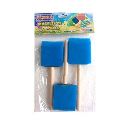 PINCEL DE ESPONJA PLANO 3PZ-PASCUA-PINCEL